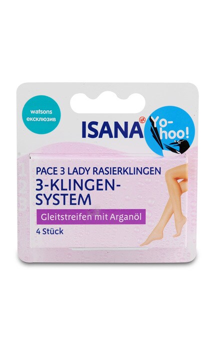 Змінні касети Isana Pace 3 для жіночої бритви
