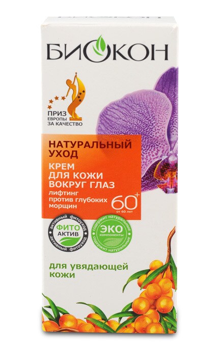 БИОКОН-Крем для шкіри навколо очей Біокон Натуральний догляд 60+, 20 мл-4820160034334