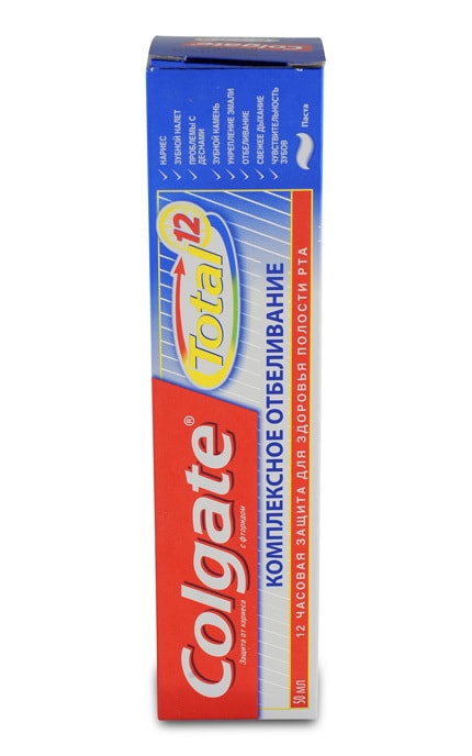 COLGATE-Зубна паста Colgate Total 12 Професійне Відбілювання, 50 мл-4606144006166