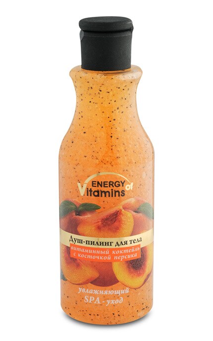 ENERGY OF VITAMINS-Душ-пілінг Energy of Vitamins Вітамінний коктейль з кісточкою персика, 250 мл-4820074623402