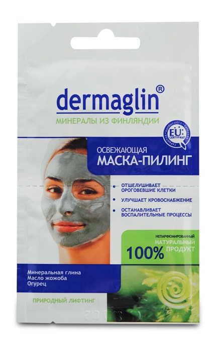 DERMAGLIN-Маска-пілінг Dermaglin Освіжаюча-4260119410015