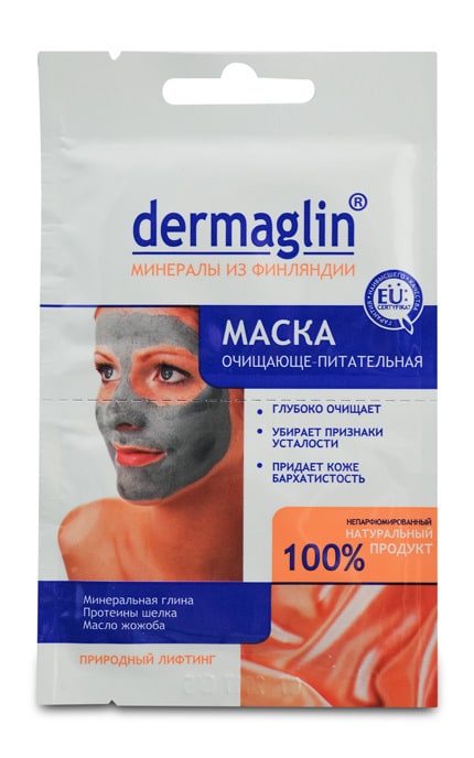 DERMAGLIN-Маска для лица Dermaglin очищающая и питательная-4260096990135