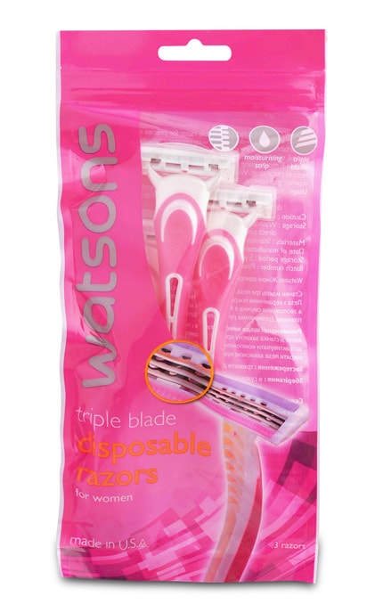 Станки для бритья женские Watsons одноразовые 3 шт
