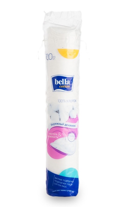 BELLA-Ватные диски косметические Bella Cotton круглые 100 шт-5900516400491