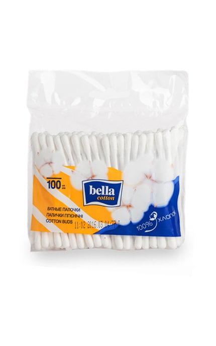 Палочки ватные гигиенические Bella Cotton 100 шт
