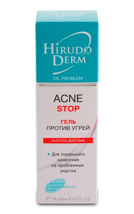 HIRUDODERM-Гель Hirudo Derm Acne Stop проти вугрів, 19 мл-4820008318602