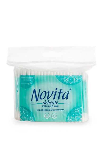 NOVITA-Палички ватні Novita Delicate, 200 шт-3294680002547