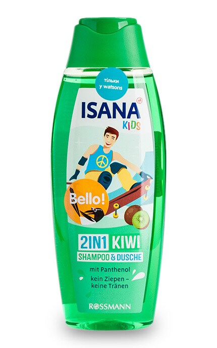 Шампунь-гель для душа Isana Kids 2 в 1 Киви