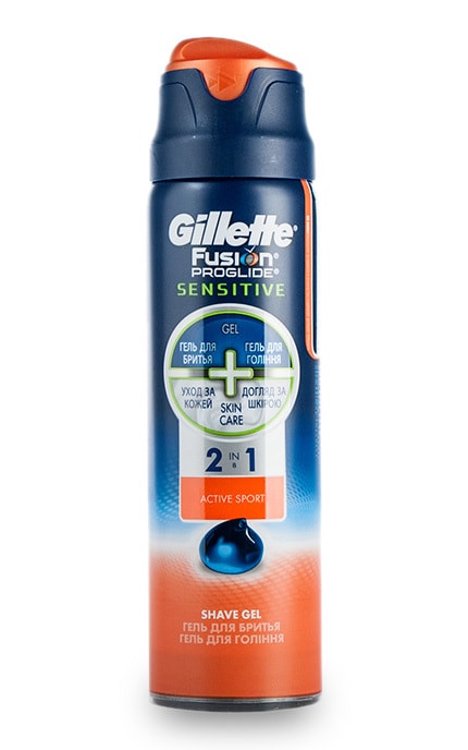 GILLETTE FUSION-Гель для гоління Gillette Fusion ProGlide Sensitive Active Sport, 170мл-7702018357970