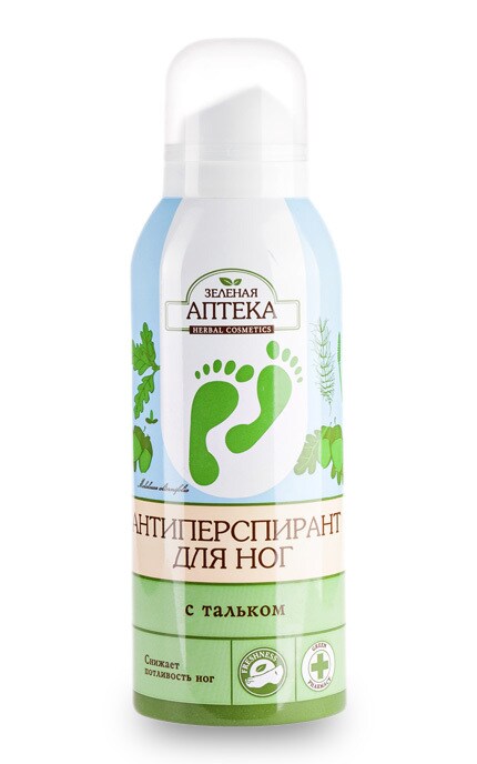 Антиперспирант для ног с тальком Зеленая Аптека