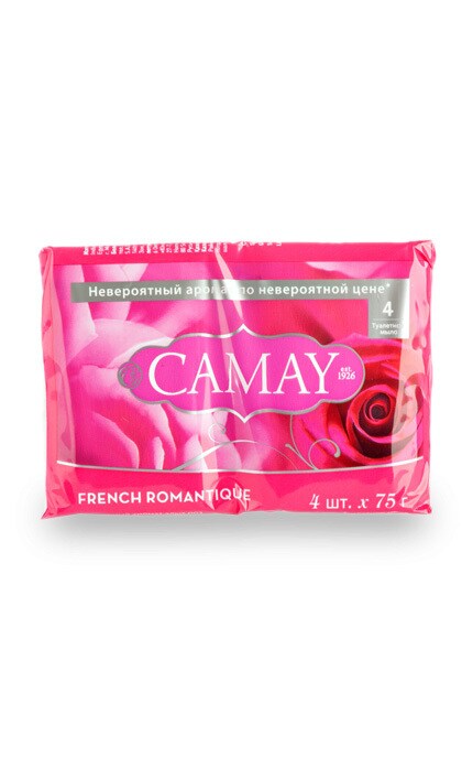 CAMAY-Мыло туалетное Camay Romantic 4x75 г-6221155023599
