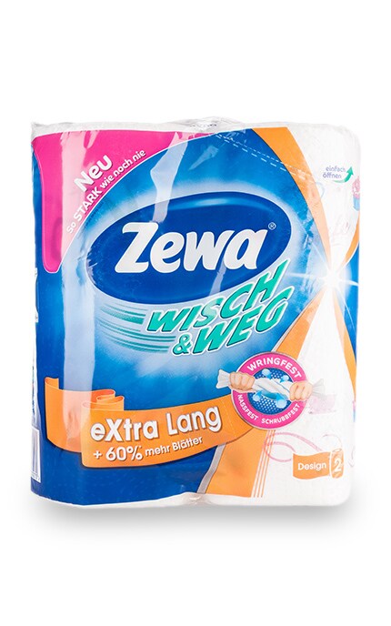 ZEWA-Паперові рушники Zewa Wisch Weg Design, 2 шари, 2 рулони-7322540973112