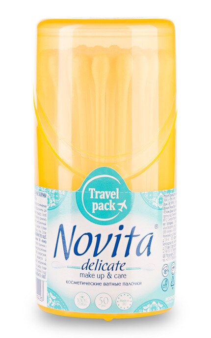 NOVITA-Ватні палички Novita моноблок, 50 шт-4823071619423