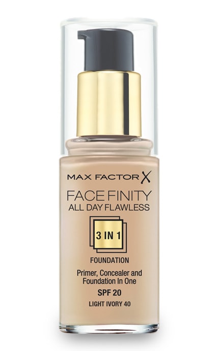 MAX FACTOR-Тональна основа Max Factor Facefinity All Day Flawless 3 в 1, 40 слонова кістка-3614225851575