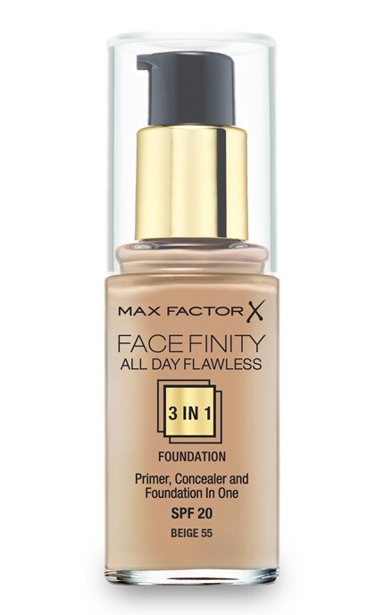 MAX FACTOR-Тональна основа Max Factor Facefinity All Day Flawless 3в1 55 Beige 30 мл-3616303999469