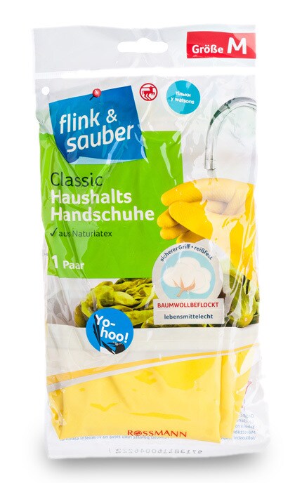 Перчатки хозяйственные Flink & Sauber классические (М)