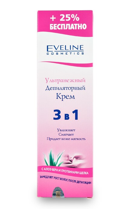 EVELINE-Крем для депіляції ніг та тіла Eveline Ультраніжний 3 в 1, 250 мл-5901964016555
