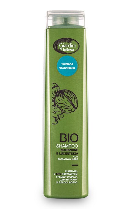 GIARDINI DI BELLEZZA BIO-Біо шампунь з екстрактом горіха Giardini di Bellezza Віо, 300 мл-8019653019026