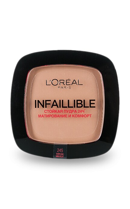 LOREAL PARIS-Компактна пудра для обличчя L'Oreal Paris Infallible тон 245 Sable Éclat-3600522536345