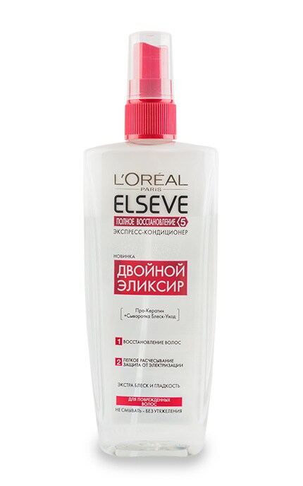 LOREAL PARIS ELSEVE-Экспресс-кондиционер Elseve Полное восстановление 5 Двойной эликсир для поврежденных волос -3600523086283