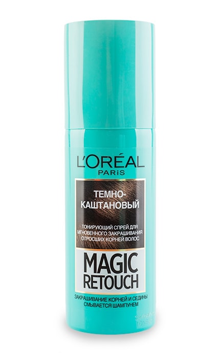 MAGIC RETOUCH-Тонирующий спрей для волос L'Oreal Paris Magic Retouch оттенок темно-каштановый 75 мл-3600523192694