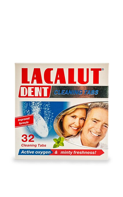 Таблетки для очищения зубных протезов Lacalut dent 32 шт