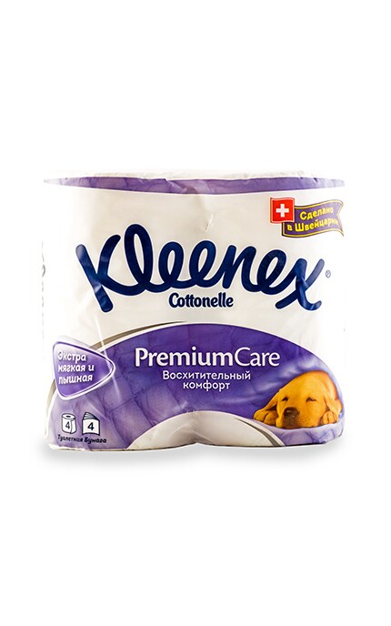 Туалетная бумага Kleenex Cottonelle Premium Care четырехслойный 4 шт