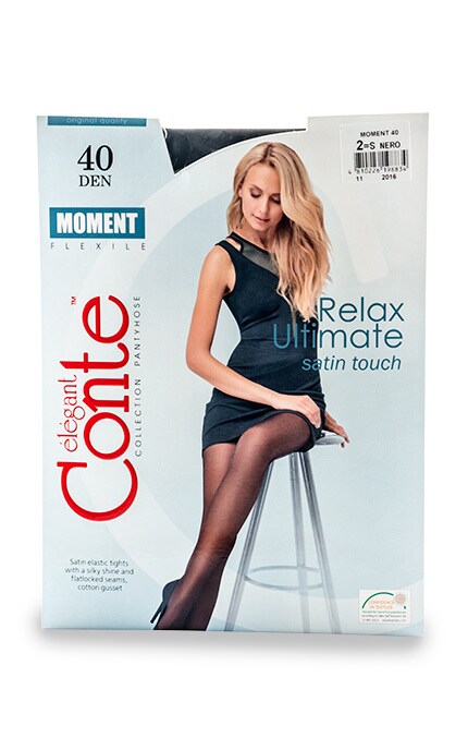 CONTE RELAX ULTIMATE-Колготки Conte Moment Nero 40 den, 2 (S)-4810226198834