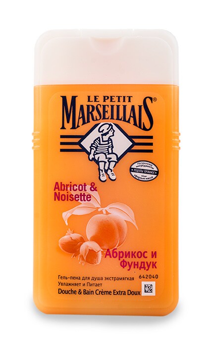 LE PETIT MARSEILLAIS-Гель-пена для душа Le Petit Marseillais Абрикос и Фундук-3574661273655
