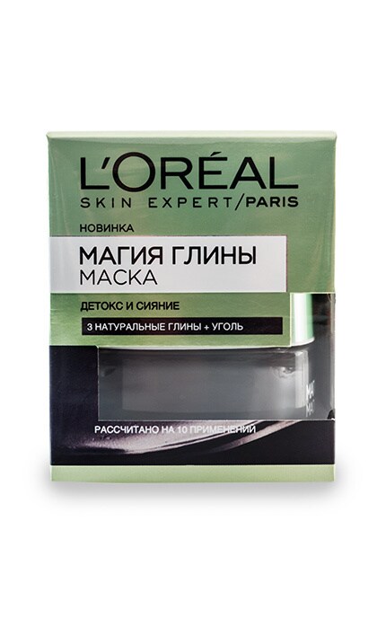 LOREAL PARIS DERMO EXPERTISE-Маска L'oreal Paris с натуральной глиной и углем-3600523306107