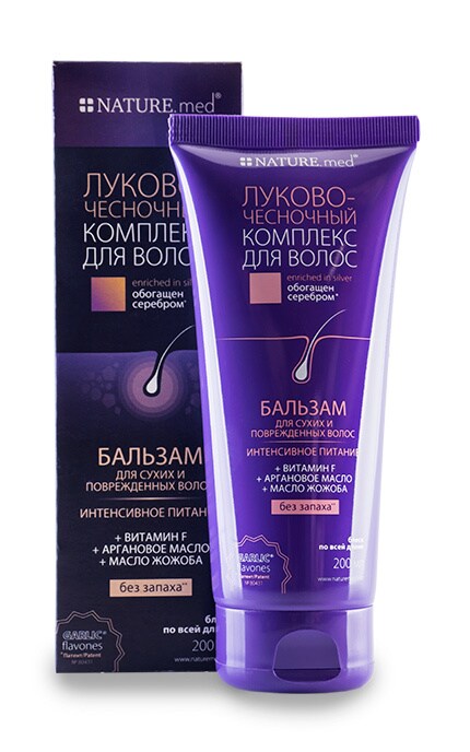 NATURE.MED-Бальзам для волосся Nature.med Цибулево-часниковий комплекс -4820065531976