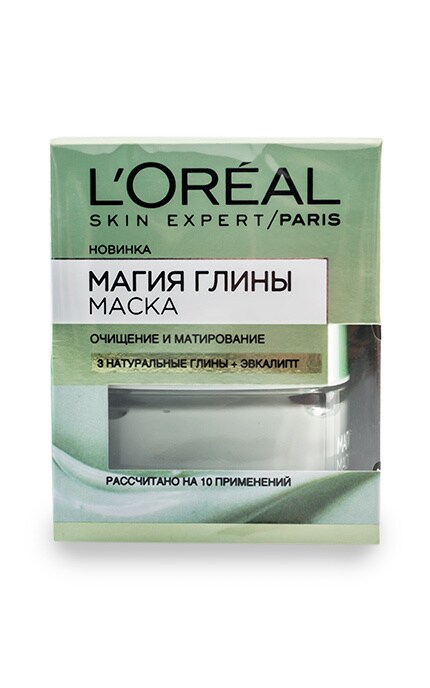 LOREAL PARIS DERMO EXPERTISE-Маска L'oreal Paris з натуральною глиною і евкаліптом-3600523306121