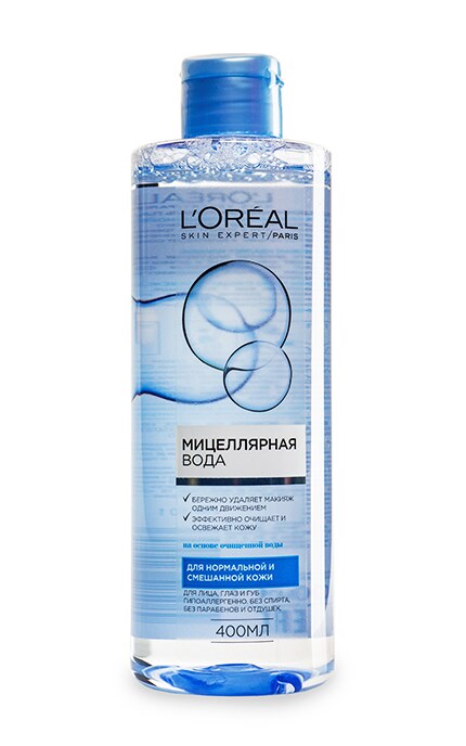 LOREAL PARIS DERMO EXPERTISE-Мицеллярная вода L'oreal для нормальной и комбинированной кожи-3600523329953