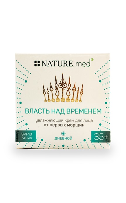 NATURE.MED-Увлажняющий дневной крем для лица от первых морщин Nature.med Власть над временем SPF 10 35+-4820065532140