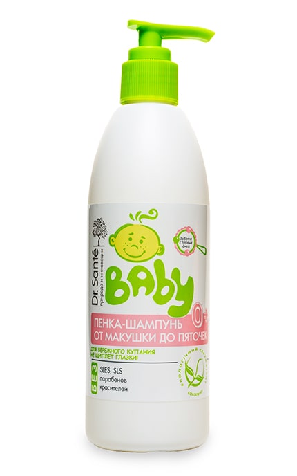DR SANTE BABY-Пінка-шампунь Dr.Sante Baby Від маківки до п'яточок -4823015932366