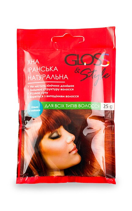 Хна для волос Gloss & Style Иранская натуральная 25 г