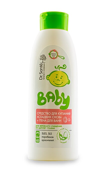 DR SANTE BABY-Засіб для купання + піна для ванн Dr. Santé Baby Солодких снів-4823015932359