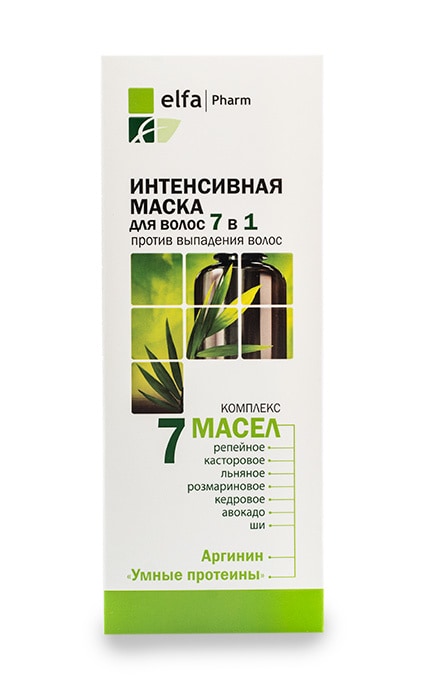 Маска для волос Elfa Pharm интенсивная Против выпадения волос 7 в 1 200 мл