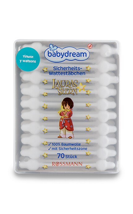 BABYDREAM-Детские гигиенические ватные палочки Babydream с ограничителем-4305615652870