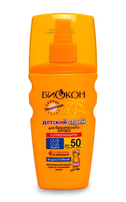 БИОКОН СОЛНЦЕ-Спрей дитячий БІОКОН для безпечної засмаги, суперзахист, 160 мл-4820008318404