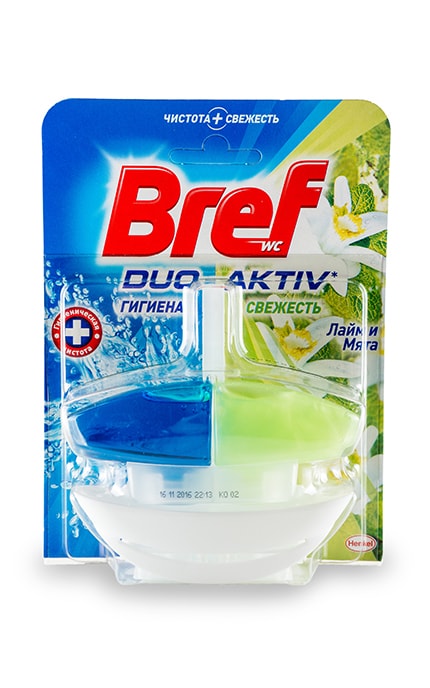 Средство для чистки унитаза Bref Duo aktiv Лайм и мята
