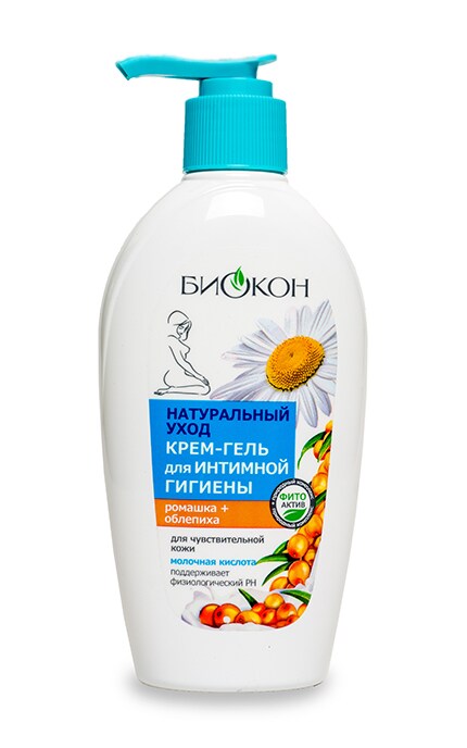 БИОКОН-Крем-гель для интимной гигиены Биокон Ромашка и облепиха-4820160035683