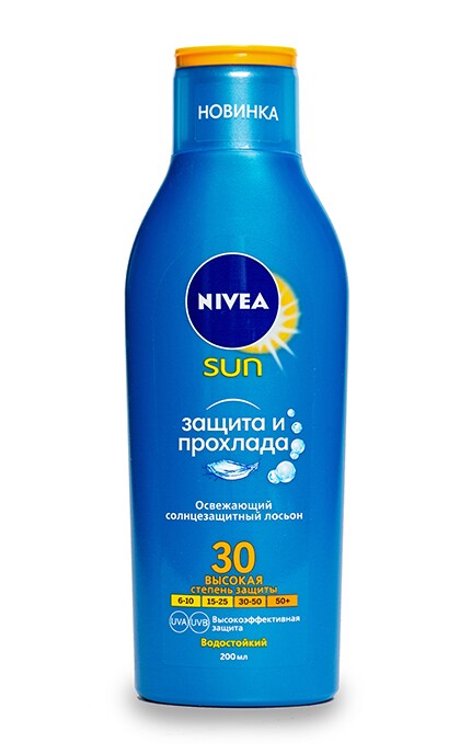 Освежающий солнцезащитный лосьон Nivea Защита и Прохлада SPF 30