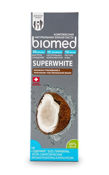 BIOMED-Зубна паста Biomed Superwhite Натуральна Дбайливе відбілювання-7640170370058
