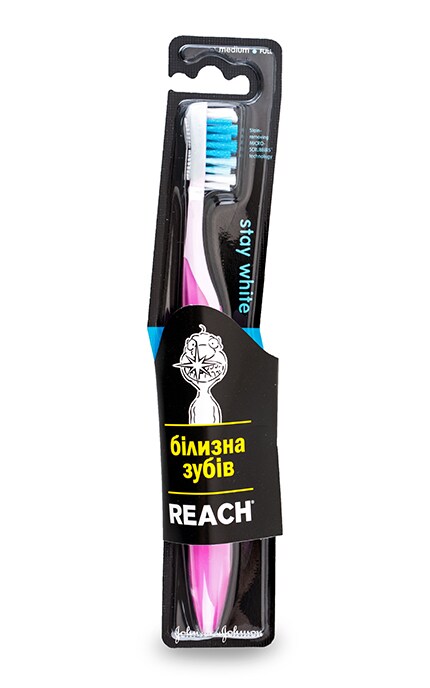 REACH-Зубная щетка Reach Stay White средней жесткости-3574660483116