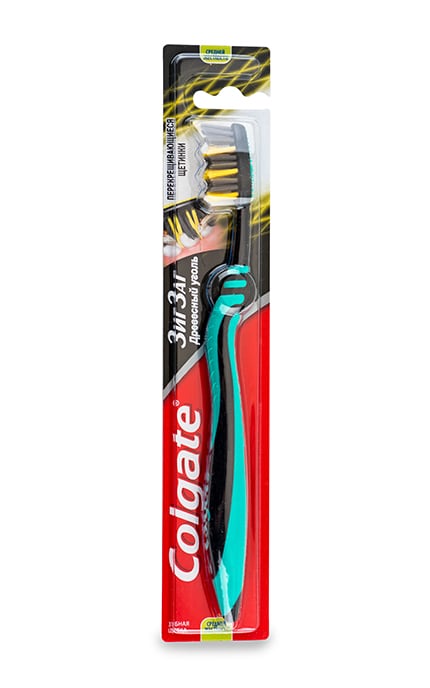 COLGATE- Багатофукціональная зубна щітка Colgate Зиг Заг з деревним вугіллям, середньої жорсткості-8718951149922