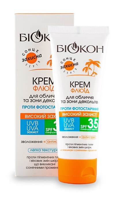 БИОКОН СОЛНЦЕ-Крем-флюїд Біокон для обличчя та зони декольте spf 35-4820160031166
