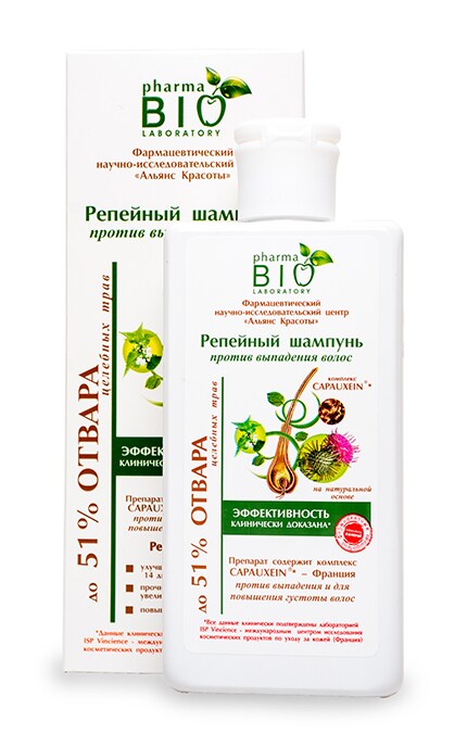 BIO PHARMA-Шампунь Pharma Bio Laboratory репейный против выпадения волос-4820074624096
