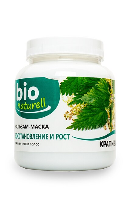 BIO NATURELL-Бальзам-маска для волос Bio Naturell Восстановление и Рост Крапива-4820168432057