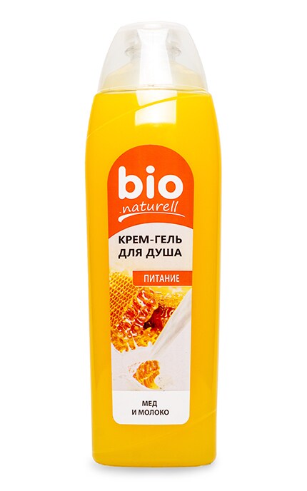 BIO NATURELL-Крем-гель для душа Bio Naturell Мед и молоко-4820168431722